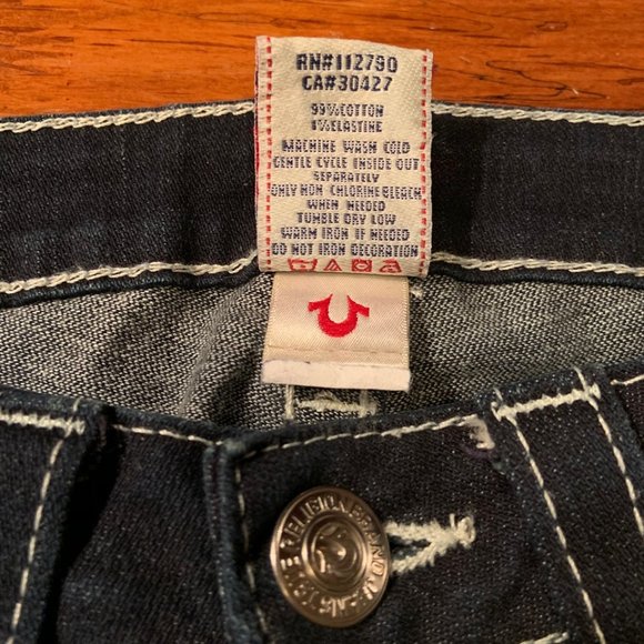 TRUE RELIGION dark wash Boot Cut Jeans (L-24) - Picture 5 of 8